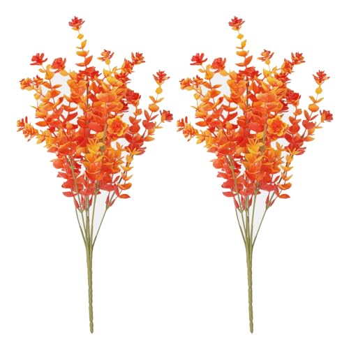FOSDICK 2 Ramos de Flores Artificiales Decoracion Otoño, Ramo de Flores Artificiales, Adornos Otoño Flor Artificial para Decoración Otoñal, Manualidades, Ramo de Boda, Centro de Mesa, Casa, Jardín