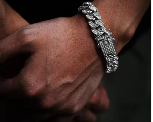 Image of Fancy Cuban adjustable link bracelet for unisex stylish anti tarnish Bracelet for women man boys girls accessories mc stan Jewellery cuff bracelet gifts