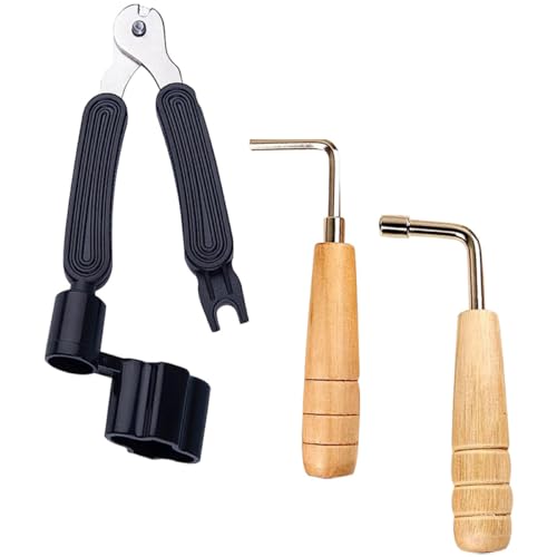 Alasum ギター弦巻き取り器 ツール ギター弦カッター付き ブリッジピンプラー 持ち運び便利 修理 メンテナンス用 多機能 ユニバーサル設計 多種楽器対応