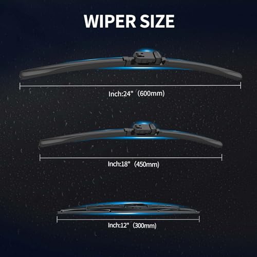 Image of Front and Rear Windshield Wipers for Chevrolet Equinox 2018-2021 | Streak-Free Front and Back Wiper Blades for Chevy Assembly All-Season OEM Automotive Replacement Accessories