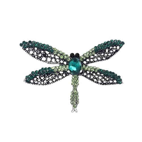 Image of Dragonfly Brooch Rhinestone /Enamel Dragonfly Brooches Lapel Pin for Women Elegant Outfits Dragonfly Jewelry Gifts