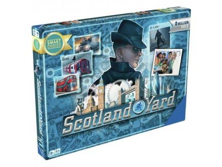 Jeu Scotland Yard, Course Poursuite dans Londres - Mister x - Jeu Societe strategie, Version FR - Set Classique 8 Ans et Carte
