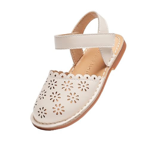 Image of Felix & Flora Toddler Girls Sandals Soft Rubber Princess Flat Shoes Flower Girl Shoes