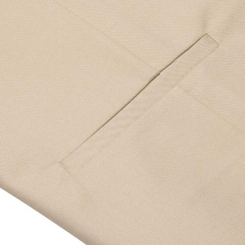 Image of Hi-Tie Men's Formal Suit Vest Solid Fit Vest for Men 3 Pockets V Neck Waistcoat Business Wedding Casual