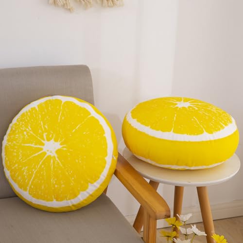 Oreiller de citron coussin de plancher rond 14 pouces en coton PP