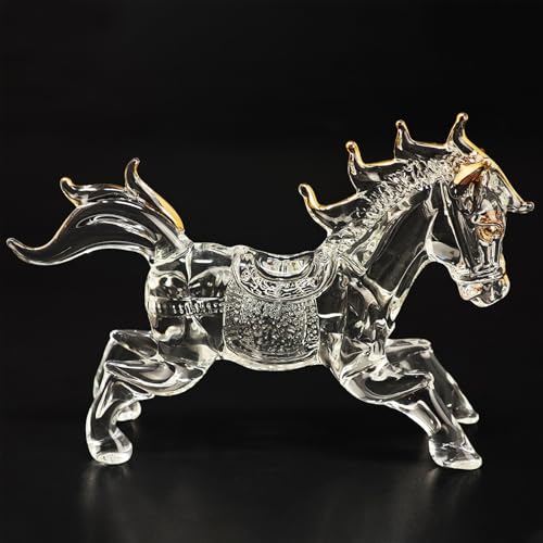 Escultura de cristal Feng Shui caballo zodiacal éxito miniatura 4
