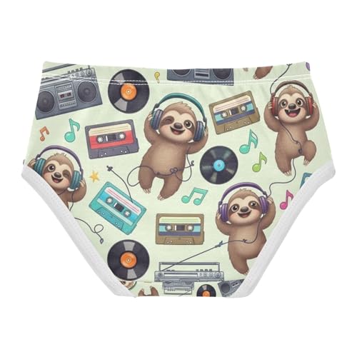 Cute Cartoon Sloths Kids Underwear, Toddler Girl Panties, Cotton Girls Underwear, 2–8 Years2