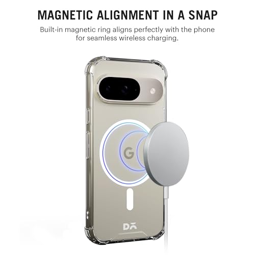 Image of DailyObjects Clear Magnetic Phone Case Cover Compatible with Google Pixel 9 | Wireless Charging Slim Back Cover | 2 Layer Edge Protection & Shockproof