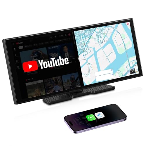 ポータブルディスプレイオーディオ GETPAIRR Vista 2.0 11インチ大画面 【ワイヤレスCarPlay/Android Auto対応車載ディスプレイオーディオ 】 Androidシステム内蔵 2GB RAM+32GB ROM microSD再