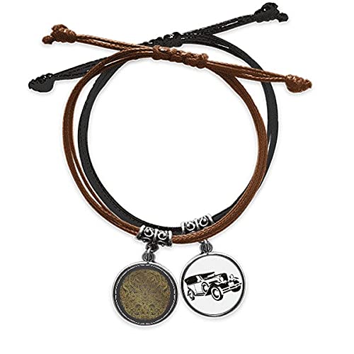 Bracelet feuille d'or circulaire en corde et cuir pour parfaire votre style bohème au quotidien