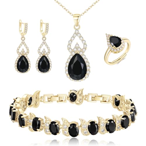 Juego de joyas de plata ideal para regalo de aniversario con pulsera y anillo adaptable