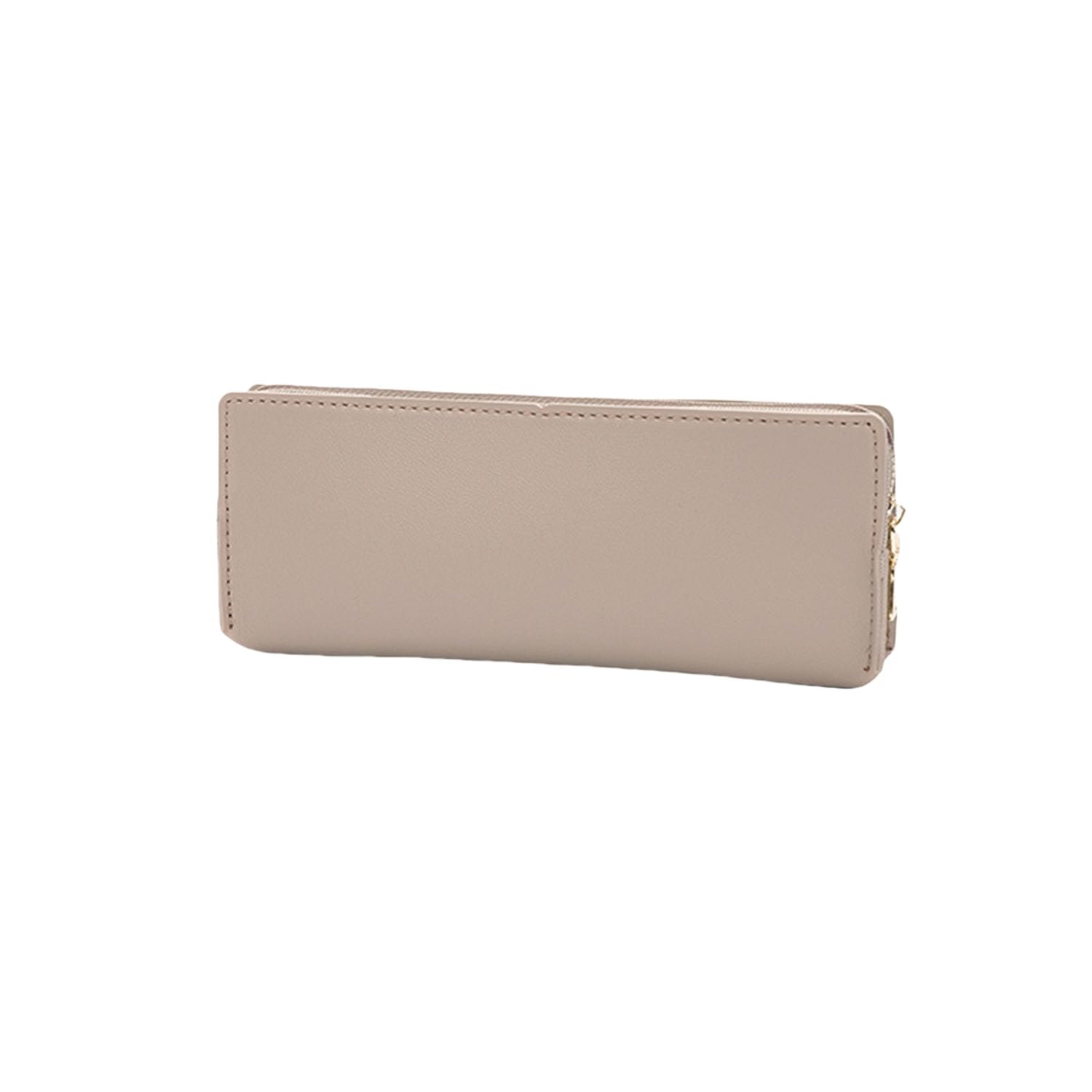 Pencil Case Lightweight and Durable Ideal Pencil Pouch (Khaki,Faux leather)