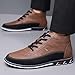 Men's Casual Dress Boots Motorcycle Boots Plus Size Ankle Boots Lace Up Fashion Leather Boots Business Wedding Party Shoes,Brown,EU49=13 US Men