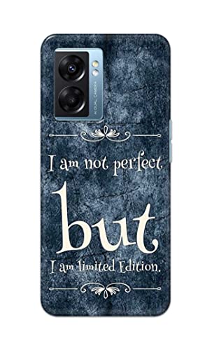 Image of Printed Hard Back Cover Case for Oppo K10 5G Back Cover (I Am Not Perfect I Am Limited Edition) -1803
