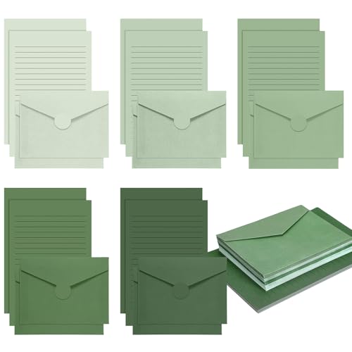 100 Pcs Stationery Lined Stationery Paper and Envelopes Set Includes