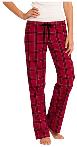 District Threads Juniors Flannel Plaid Pant, XS, New Red