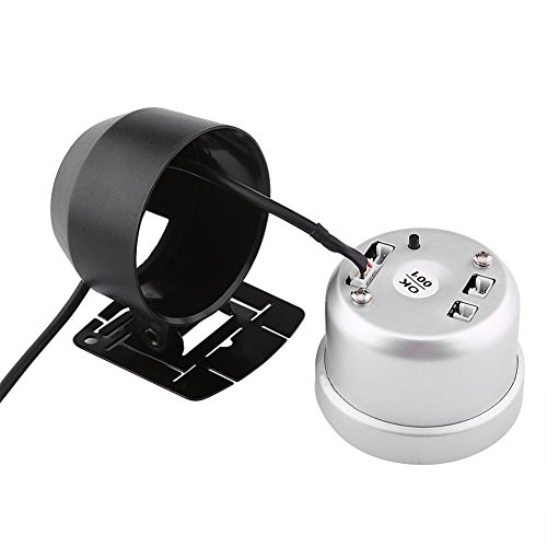 Keenso 60mm LED Turbo Boost Presse À Vide Jauge Compteur Noir Shell Universel pour Voiture De Course Auto 0 200 Kpa-Manometre Pression