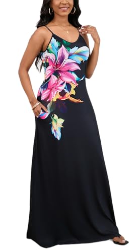 Image of SheKiss 2026 Women's Casual Summer Floral Long Maxi Dresses Floor Length Sleeveless Plus Size Sundresses