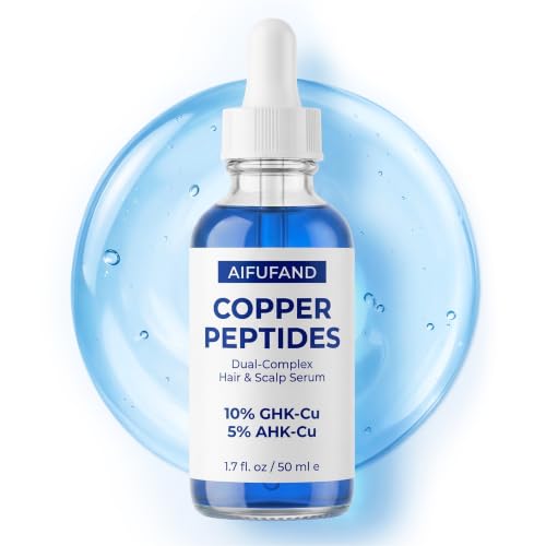 AIFUFAND GHK-Cu Copper Peptides Hair & Scalp Serum – Dual Peptide Complex with GHK-Cu & AHK-Cu, Lightweight Daily Scalp Care, Hydrating & Conditioning Formula