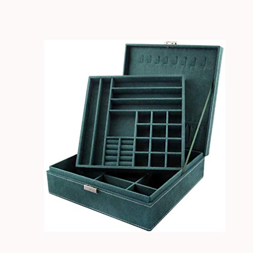 Preisvergleich Produktbild SMEJS Aufbewahrungsbehälter, Fachaufbewahrungsbehälter, Leder Verschiedenes Fach Schmuck Storage Box-Ring-Ohrring-Halskette