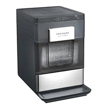 Frigidaire Gallery, 33 Lbs. Countertop Ice Maker, Nugget Shaped Ice, Stainless Steel Trim Black