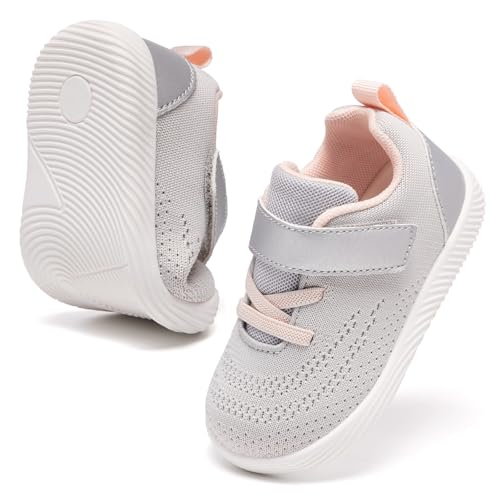 Image of MORENDL Toddler Sneakers Baby Boys & Girls Barefoot Shoes Lightweight Breathable Walking Running Tennis Athletic Sport Shoes