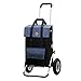 Andersen Carrello portaspesa Royal aluminio Pieghevole con Ruote pneumatiche Ø 25cm e 43 Litri Borsa Vektor con Scomparto Termico Blu