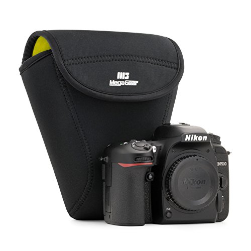 Nikon D7500 Camera Case - Ultra Light Neoprene with Carabiner - Black