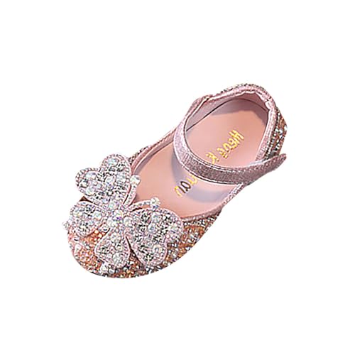 Toddler Dress Shoes Girls Kids Party Wedding Flower Girl Pearl Rhinestone Butterfly Crystal Princess Mary Jane Shoes