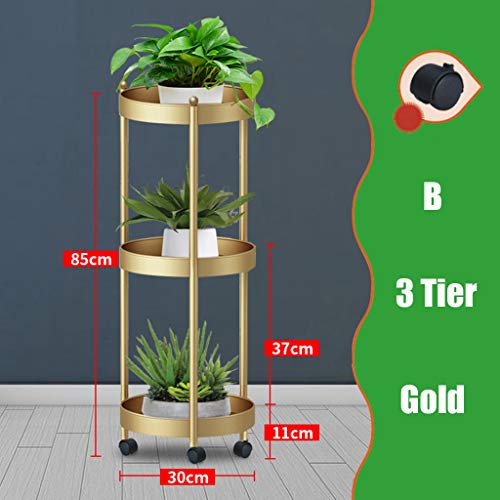 Nordic Iron Art Plant Stand - Multilayer Verplaatsbare Display Pots Houder - Waterdichte Balkon Scindapsus Bonsai Plank, 2 Stijlen - Afbeelding 3
