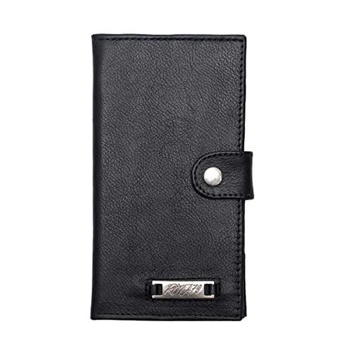 Carteira COURO feminina Rota79, NINA, Moderna, Versátil retangular Prática, e Linda, cor PRETA