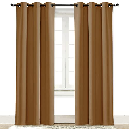 NICETOWN Window Curtain Blackout Drape Panel 3 Pass Microfiber Noise Reducing Thermal Insulated Window Drapery with Grommet (Single Panel, 42 x 84 inc