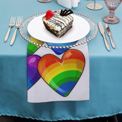 Servilletas de Tela para Cocina Corazones Arcoíris 18x18 Pulg miniatura 4