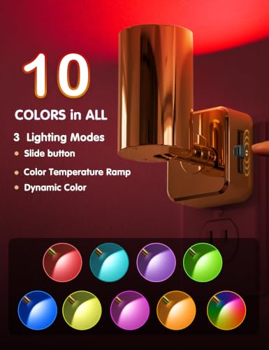 Image of L LOHAS LED Night Lights Plug into Wall,[2-Pack] Wall Spot Lights Indoor
