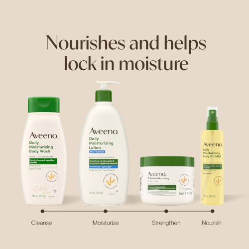 Aveeno Sheer Hydration Fragrance-Free Lotion, Prebiotic Oat, 18 fl. oz - image 7