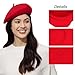Classic Wool Beret Hats for Women Man Painter hat French Beret for Man Woman Warm Winte. (Red)