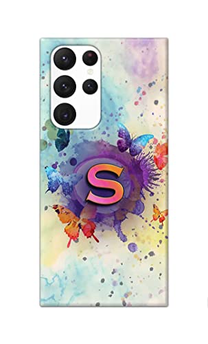 Image of PRINTFIDAA� Printed Hard Back Cover Case for Samsung Galaxy S22 Ultra 5G Back Cover (Alphabet S) -2808