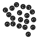 PATIKIL Angelperlen, 8 mm, 100 Stück, weicher Kunststoff, rund, Gummi, Angelzubehör, mit Aufbewahrungsbox, Schwarz