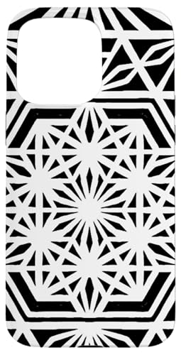 六角形 神聖な幾何学模様 曼荼羅 スマホケース iPhone 15 Pro Max 用