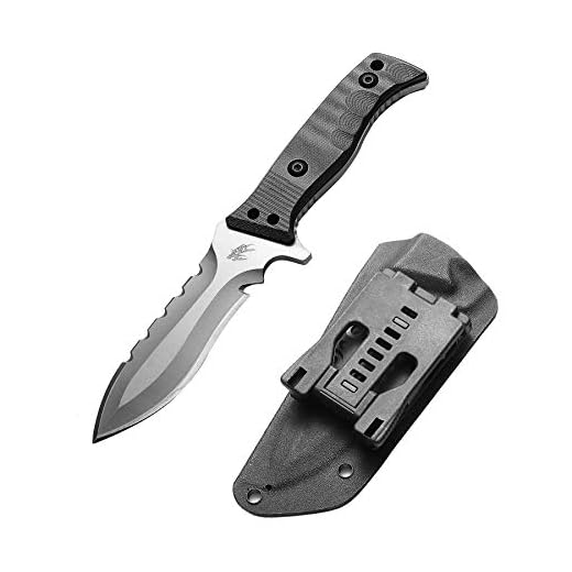 MCDLOKA Fixed Blade Knives Outdoor Survival Camping Knife with G10 Handle Waist Clip EDC Kydex Sheath