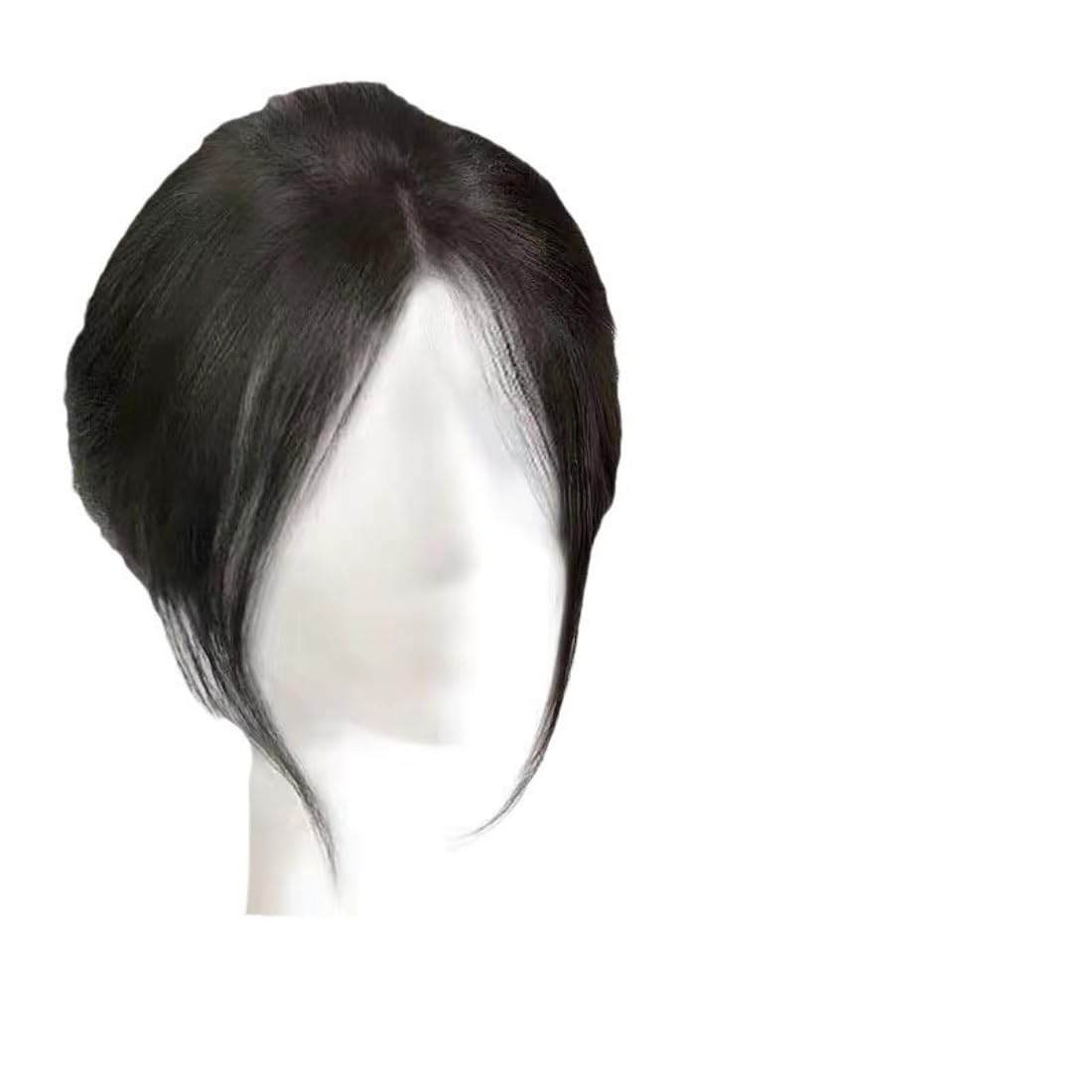9 Inch Middle-parted with Bangs Fringe Extension Synthetic Hair Topper Wiglet Hairpieces for Women (Light Brown)