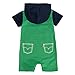 Levi's Baby Boy's Short Sleeve Hooded Coverall Pants, Greenbrier/Dress Blues, 9M