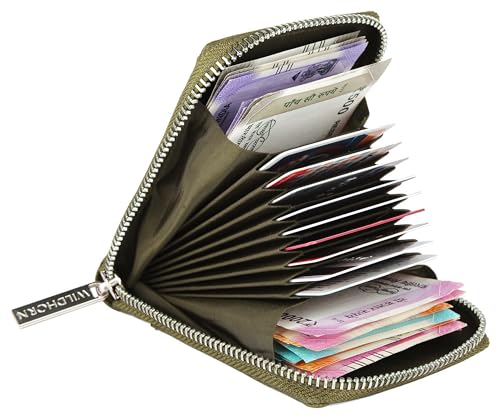 Image of WildHorn RFID Protected Leather Wallet for Men,Blue