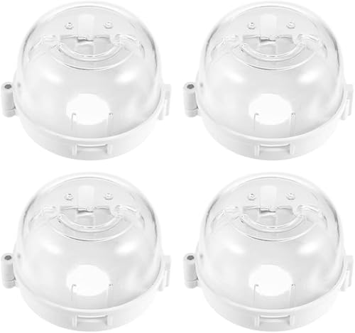 Cubierta de perilla de quemador eléctrico, cubiertas de perilla de estufa a prueba de bebé, cerradura de protección de 4 piezas para niños,