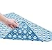 Nonslip Bathtub Mat Extra Soft TPE Bath Mat for Kids, Machine Washable Bathroom Shower Mat, Smooth/Non-Textured Tubs Only, 30L x 17W Inch (Blue)