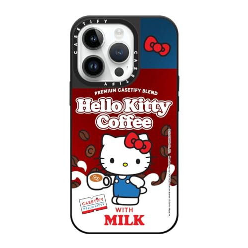 CASETiFY MagSafe Ή~[ iPhone 14 Pro P[X [ː / 1.5m̗NA / Hello Kitty Co-Lab] - Vo[ (ubNop[) - Hello Kitty Coffee Cas