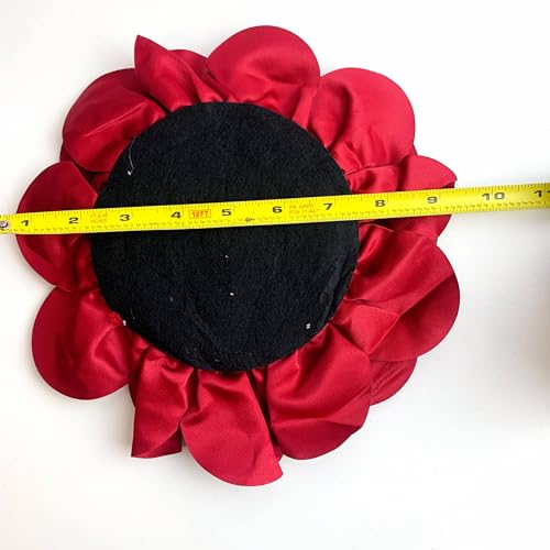 Image of Heyiwell Large Satin Fabric flower for Brooch Pin Wedding Party Dance Dress Suit Clothes Head Hair Accessories DIY Decor 9.45 inchInch