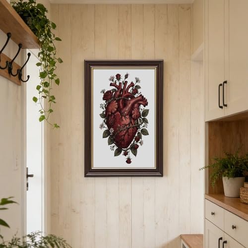 Poster cœur anatomique rose pour mur vide salon - 6