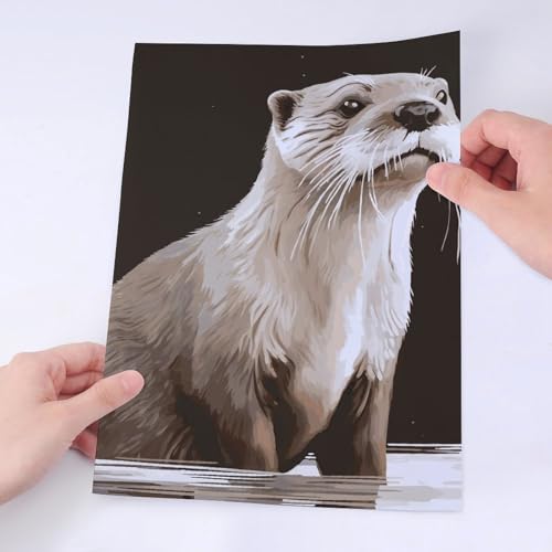 Autocollants mignons étanches loutre pour bouteille eau et pc - 5