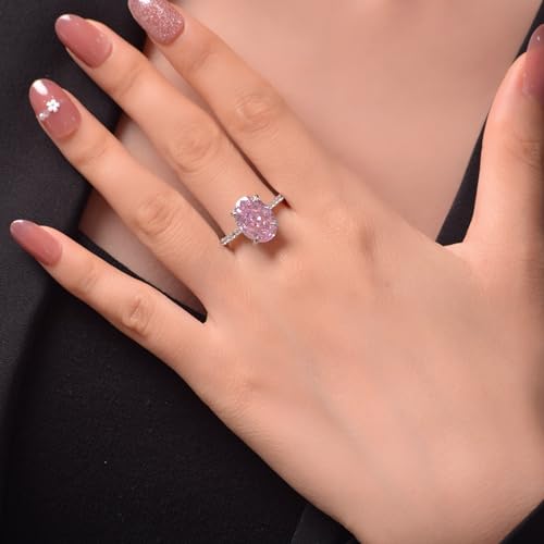 5CT Oval Cut Engagement/Promise Ring for Her, 925 Sterling Silver Simulated Diamond Wedding Ring Jewelry Gifts for Her2